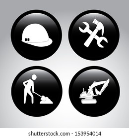 construction icons over gray background vector illustration