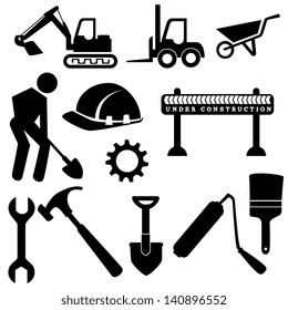 construction icons  over white background vector illustration