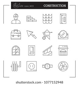 Construction icons. Repair and Construction icons. Icons for web and mobile app.