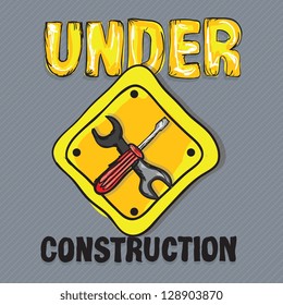 Construction Icons (screwdriver, wrench), Vector illustration