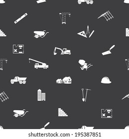 construction icons seamless pattern eps10