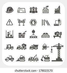 Construction icons set