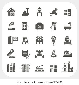 Construction icons set