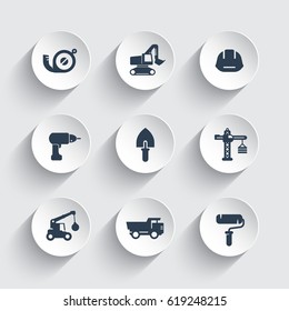 construction icons set
