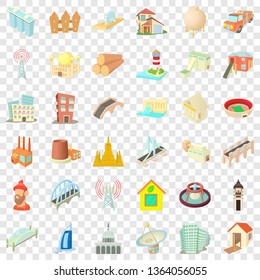Construction icons set. Cartoon style of 36 construction vector icons for web for any design