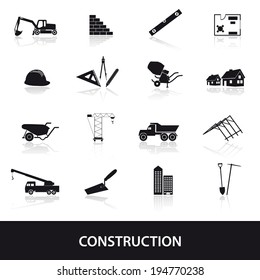 construction icons set eps10