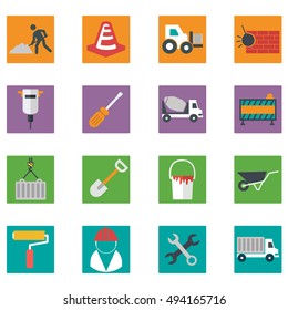 Construction Icons set. Illustration EPS10