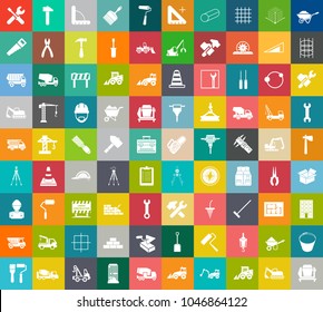 Construction Icons set, Industrial icons set - factory illustration