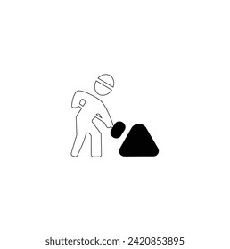 Iconos de construcción sobre fondo blanco. Elemento de diseño del logotipo de español. Elemento de icono de construcción y construcción. Ilustración vectorial. vector de icono de compilación. Icono de herramientas para llave vectorial. 