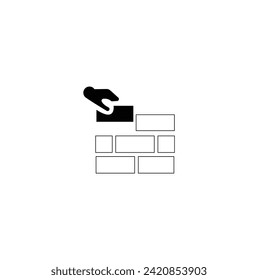 Iconos de construcción sobre fondo blanco. Elemento de diseño del logotipo de español. Elemento de icono de construcción y construcción. Ilustración vectorial. vector de icono de compilación. Icono de herramientas para llave vectorial. 