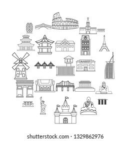 Construction icons set. Outline set of 25 construction vector icons for web isolated on white background