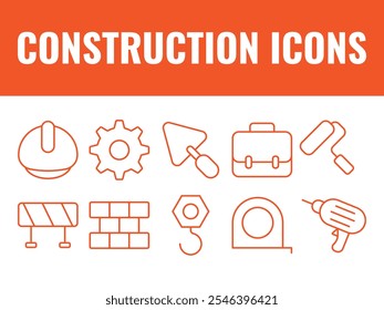 Construction icons set vector. construction icons vector