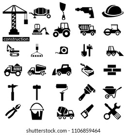 Construction Icons set.Illustration EPS10