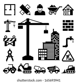 Construction Icons set.Illustration EPS10