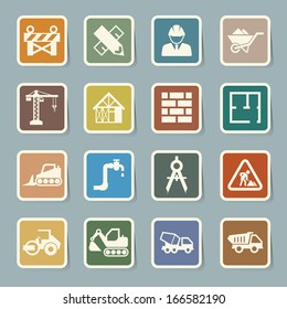 Construction Icons set.Illustration EPS10