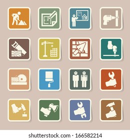 Construction Icons set.Illustration EPS10