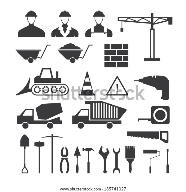 Construction Icons\
set.Illustration EPS10\
