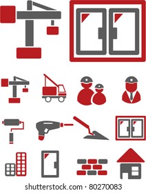 iconos de construcción, signos, ilustraciones vectoriales