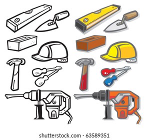 Construction Icons Vector icon collection of construction related images, Fully editable layers included