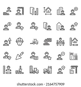 Construction icons vector illustration collection