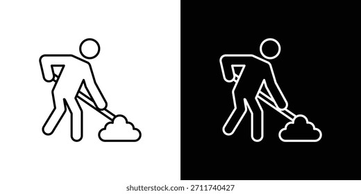 Símbolo de Vector de iconos de construcción con líneas de trazo editables para Diseños web