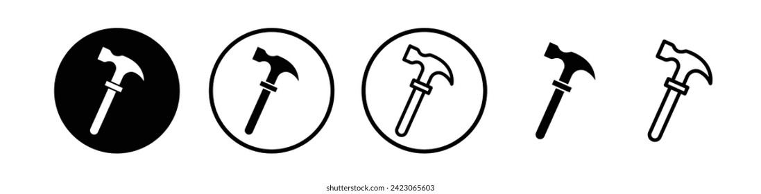 Construction Implement Line Icon. Building Equipment icon in black and white color.