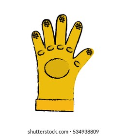 Construction industrial glove icon vector illustration graphic design