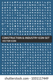 Construction and industrial icon set