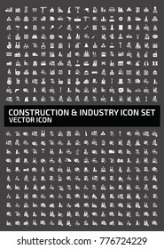Construction and industrial icon set,vector