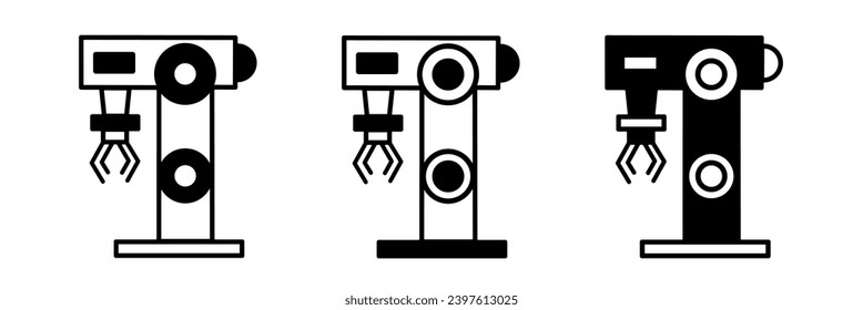 Construction, industrial illustration. Construction, industrial icon vector set. Design for business. Stock vector.