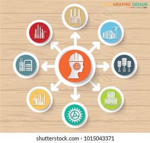 Construction and industrial info graphic