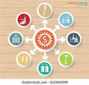 Construction and industrial info graphic