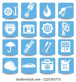 Construction and industrial vector icon set