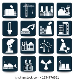 Construction Industrial Vector Icon Set Stock Vector (royalty Free 