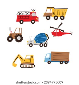 construction industry car vector print