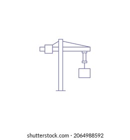 industria de la construcción Vector de iconos de la grúa