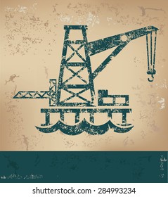 Construction and industry design on old paper background,grunge concept,vector