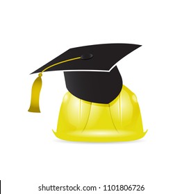 Construction industry education. Vector Illustration. isolated over a white background