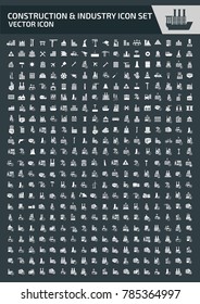 Construction and industry icon set