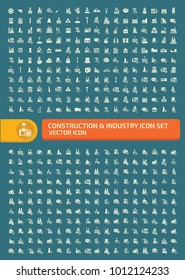 Construction and industry icon set design