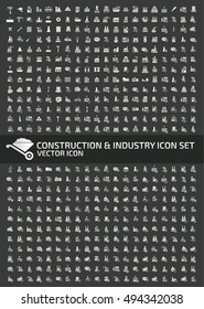 Construction and industry icon set,clean vector