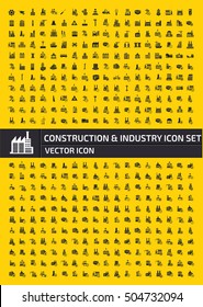 Construction and industry icon set,clean vector