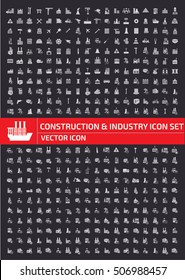 Construction and industry icon set,clean vector