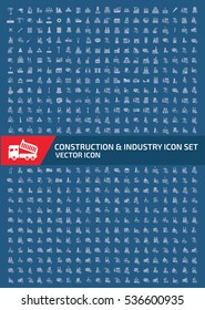 Construction and industry icon set,clean vector