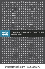 Construction and industry icon set,clean vector