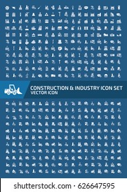 Construction and industry icon set,clean vector