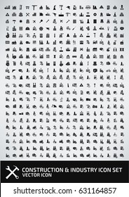 Construction and industry icon set,clean vector