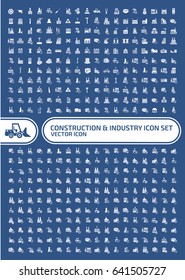 Construction and industry icon set,clean vector
