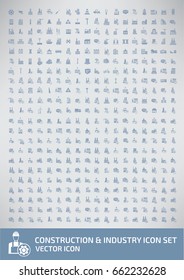 Construction and industry icon set,clean vector