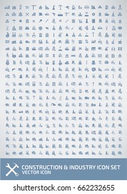 Construction and industry icon set,clean vector